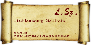 Lichtenberg Szilvia névjegykártya